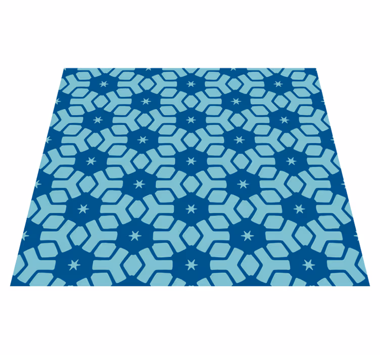 Tapete vinílico casa de banho papel de parede azulejos azuis - TenStickers