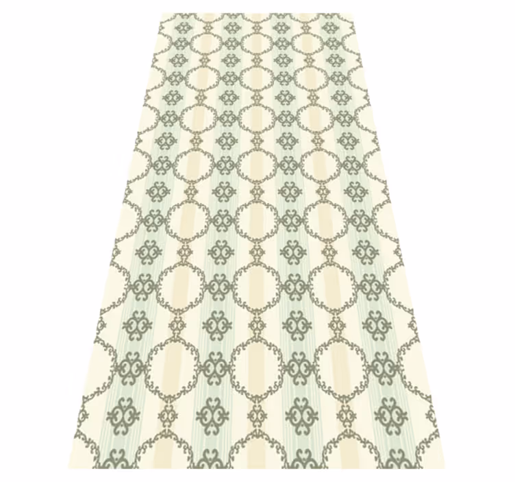 Tapete vinílico casa de banho padrão floral vintage francês - TenStickers
