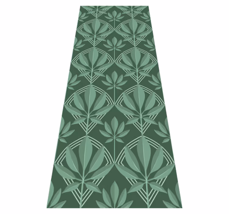 Tapete vinílico casa de banho folhas verdes art déco - TenStickers