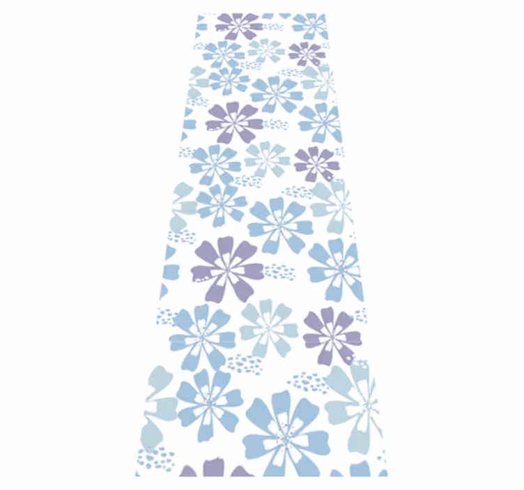 Tapete vinílico casa de banho padrão floral pastel - TenStickers