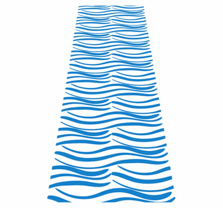 Tapete vinílico casa de banho padrão ondas pequenas - TenStickers