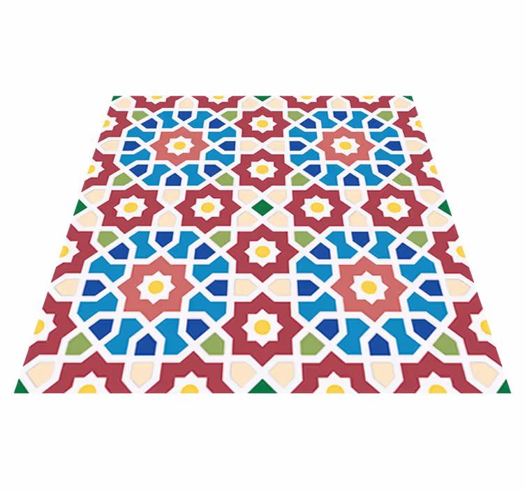Tapete vinílico casa de banho azulejo hidráulico árabe - TenStickers