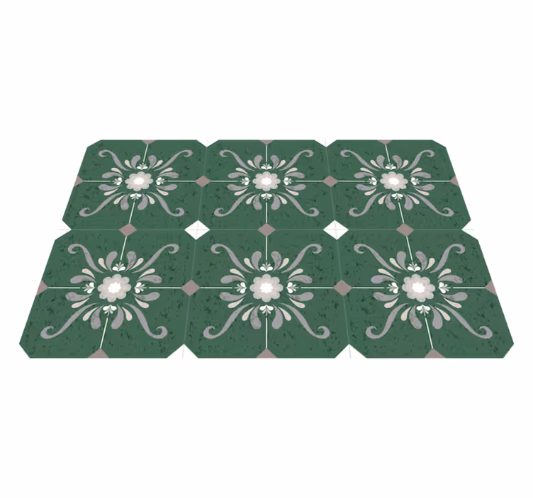 Tapete vinílico casa de banho azulejos antigos - TenStickers