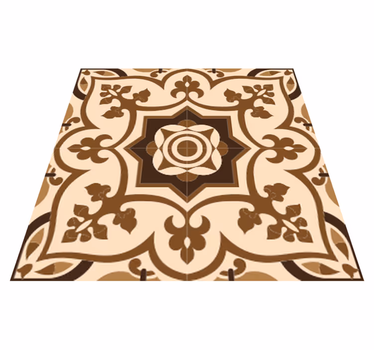 Tapete vinílico casa de banho padrão azulejos marrons - TenStickers