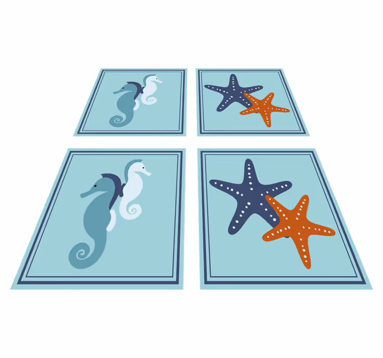 Tapete vinílico casa de banho estilo marinho - TenStickers
