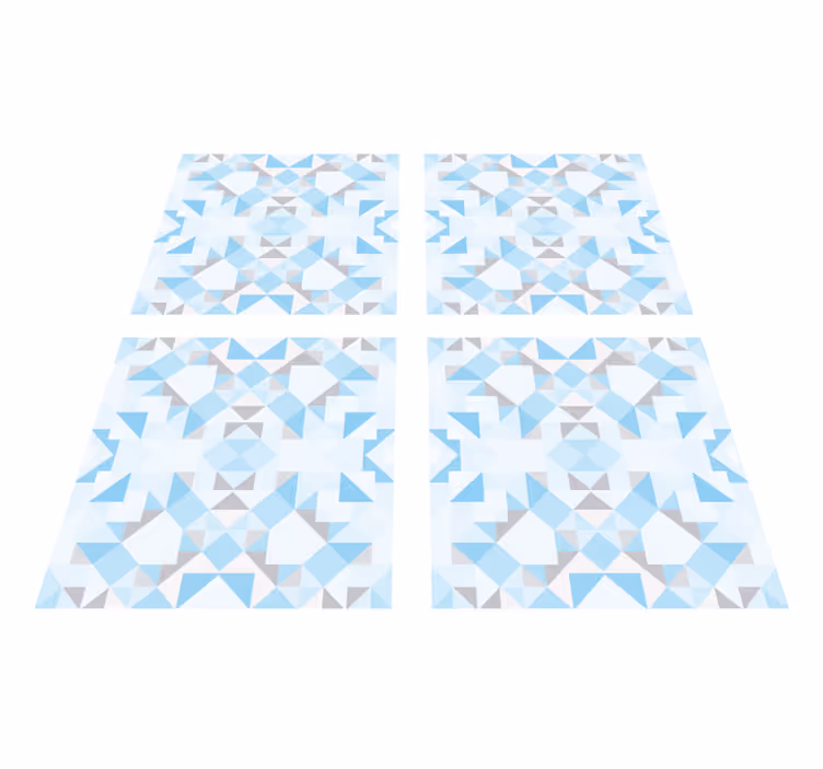Tapete vinílico casa de banho adesivo azulejos cinza azul - TenStickers