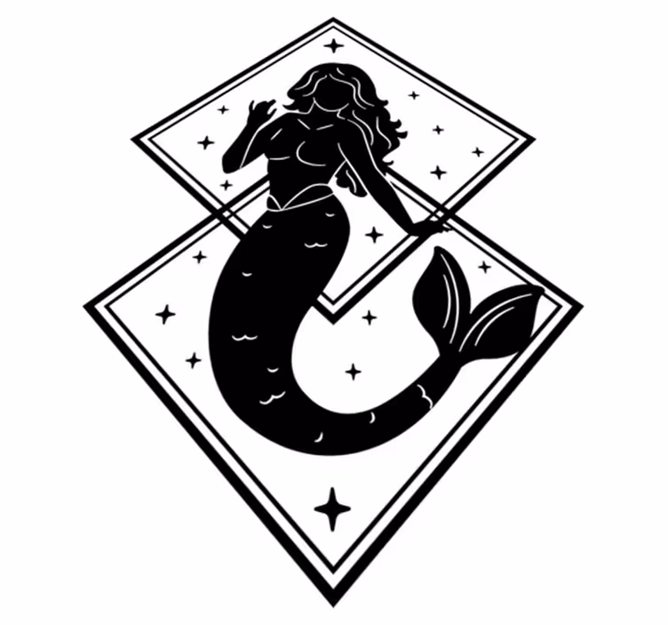 Tapete vinílico casa de banho adesivo de sereia - TenStickers