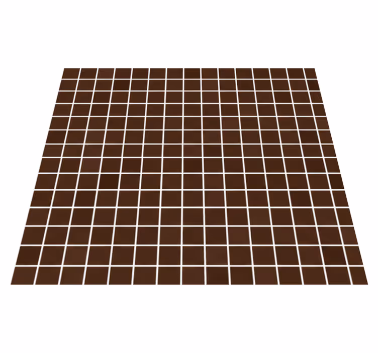 Tapete vinílico casa de banho mosaicos mini marrom chocolate - TenStickers