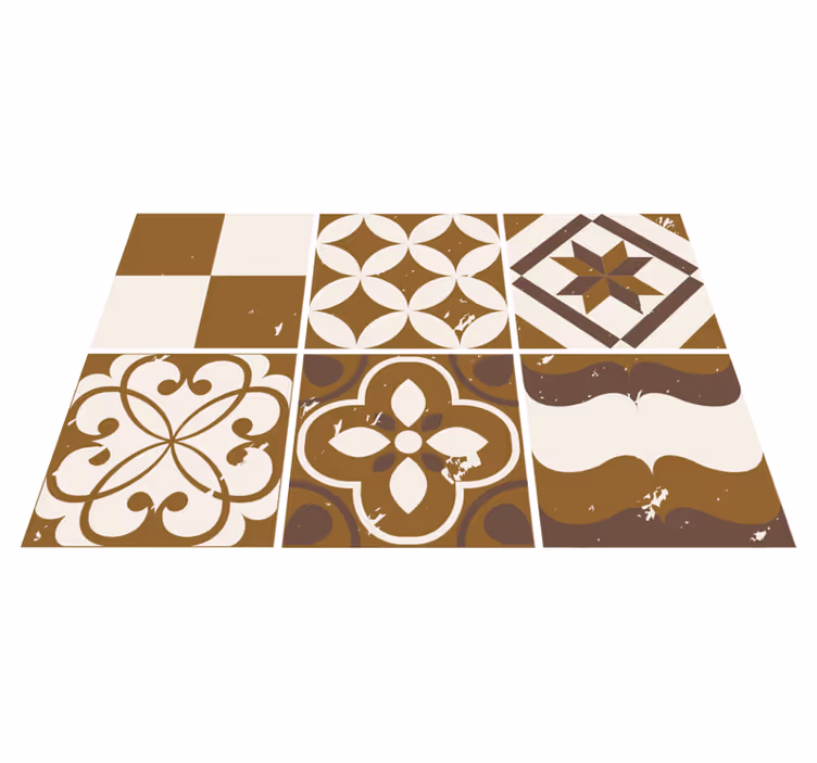 Tapete vinílico cozinha design cimento marrom - TenStickers