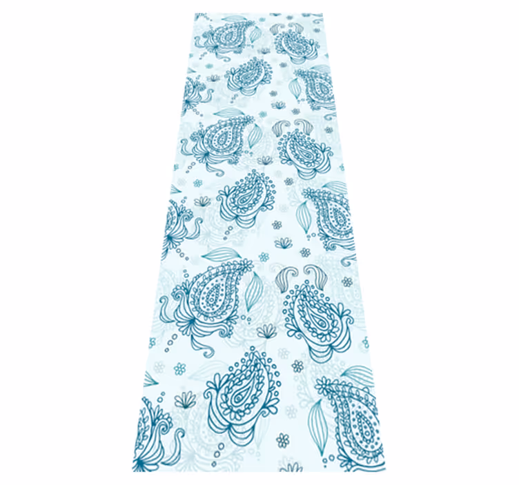 Tapete vinílico cozinha floral paisley geladeira - TenStickers