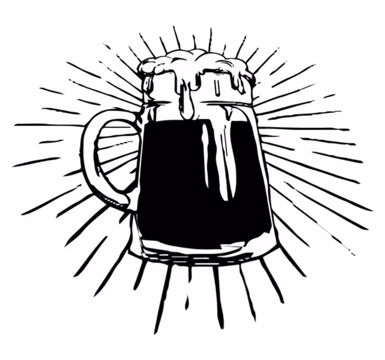 Tapete vinílico cozinha luz de cerveja - TenStickers