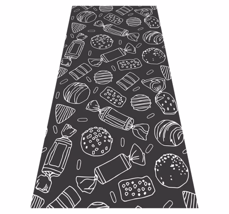Tapete vinílico cozinha caramelos patron - TenStickers