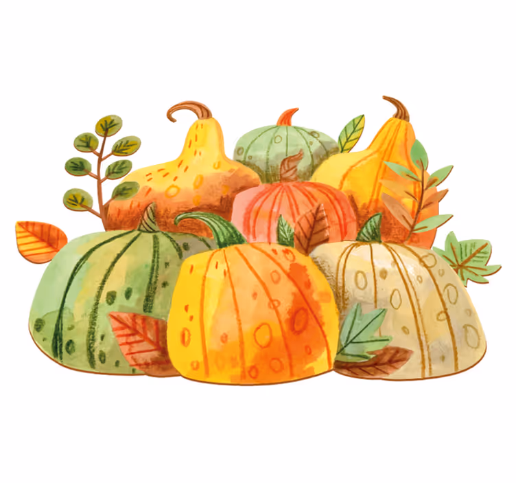 Tapete vinílico cozinha vegetais felizes aquarelados - TenStickers