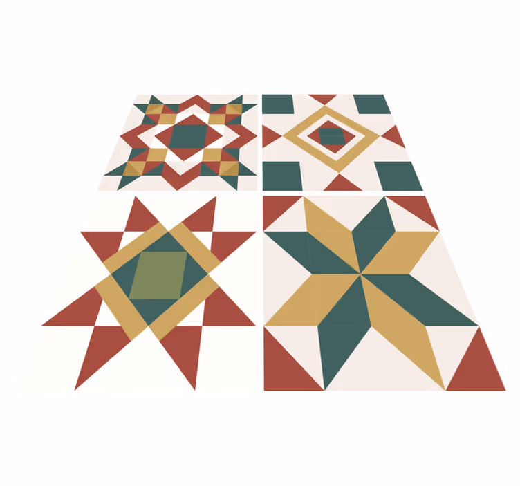 Tapete vinílico cozinha design cimento estrelas - TenStickers
