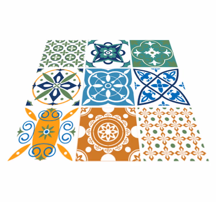 Tapete vinílico cozinha mistura de porcelanato - TenStickers
