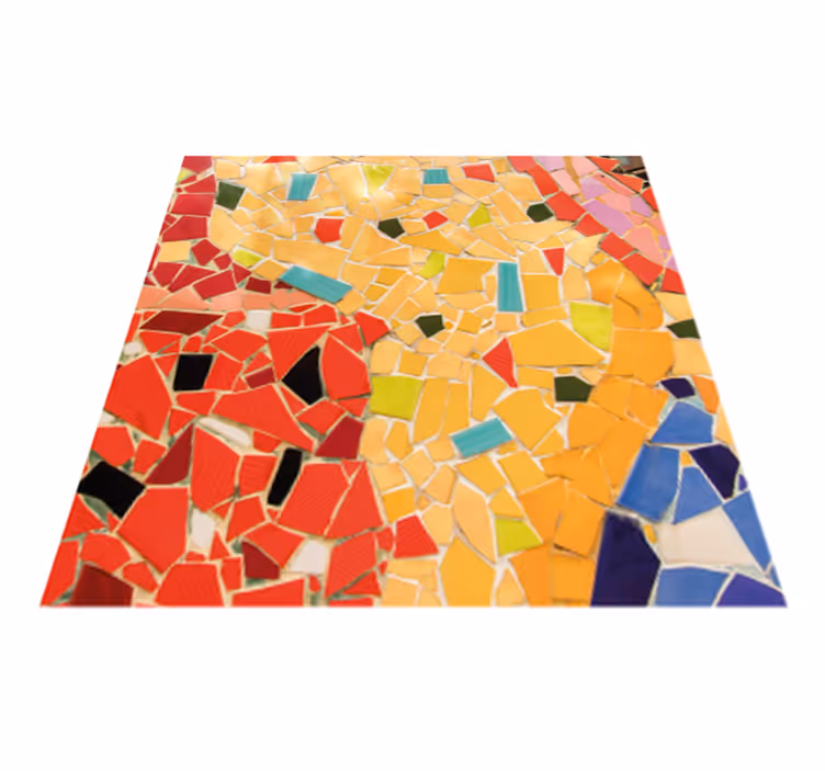 Tapete vinílico cozinha mosaico cerâmico colorido - TenStickers
