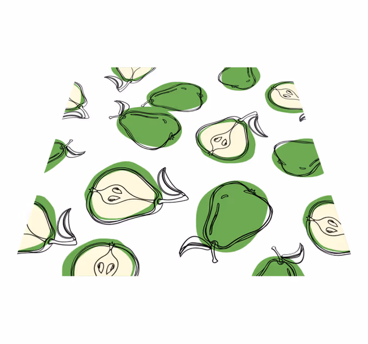 Tapete vinílico cozinha adesivos de azulejos pera - TenStickers