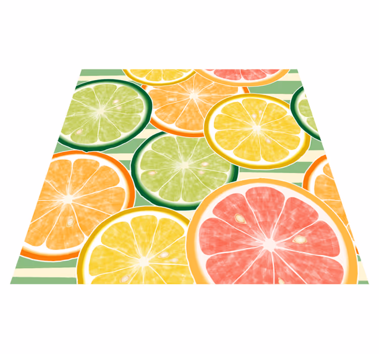 Tapete vinílico cozinha adesivos de azulejo cítricos - TenStickers