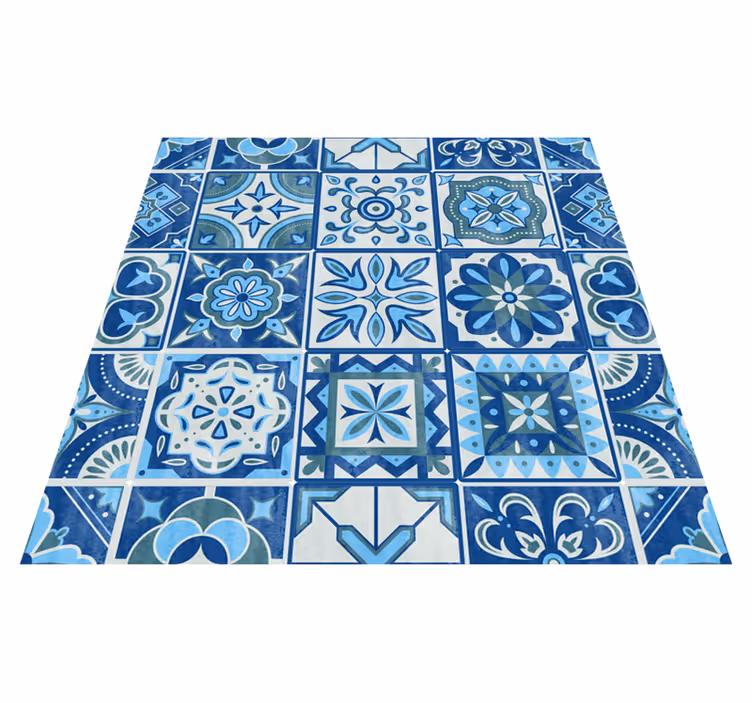 Tapete vinílico cozinha adesivo azulejos talavera - TenStickers
