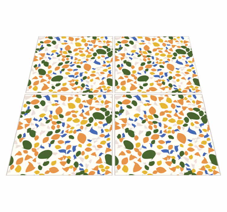 Tapete vinílico cozinha estilo terrazzo - TenStickers