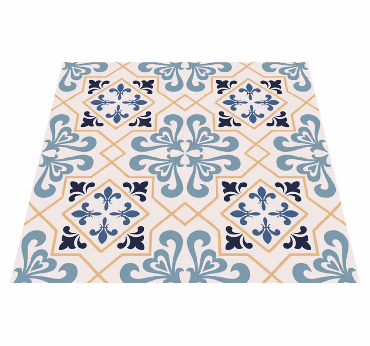 Tapete vinílico cozinha padrão de azulejo amarelo - TenStickers