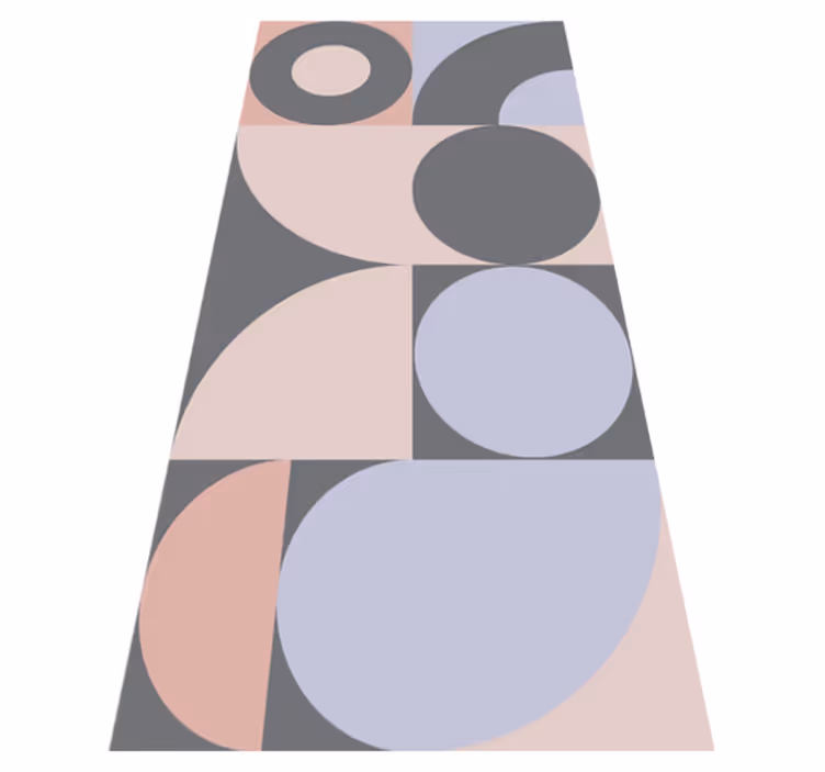 Tapete vinílico cozinha padrão de círculos geométricos - TenStickers