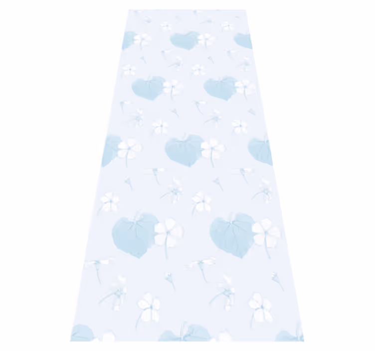 Tapete vinílico quarto padrão floral azul anos 80 - TenStickers