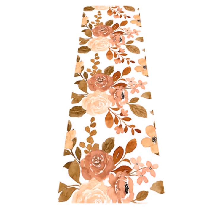 Tapete vinílico quarto flores elegantes rosa pastel - TenStickers