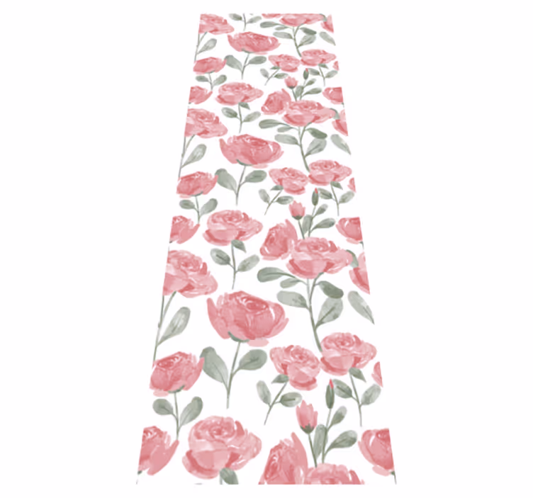 Tapete vinílico quarto padrão rosa vintage natural - TenStickers