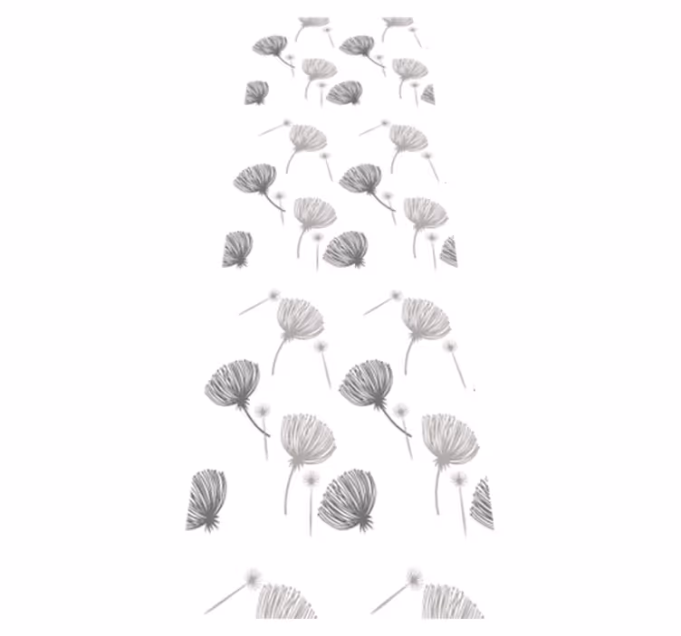 Tapete vinílico quarto com padrão de flores do campo branco - TenStickers
