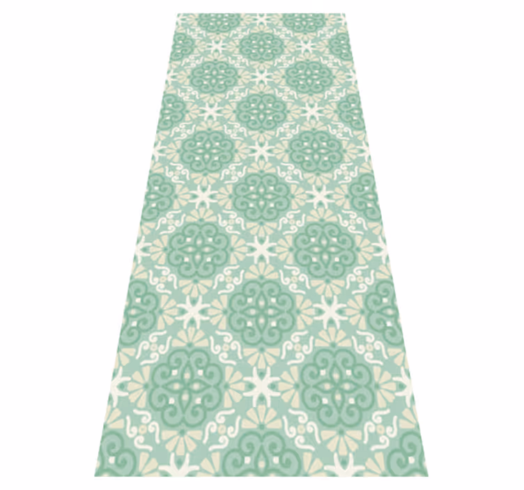 Tapete vinílico quarto padrão floral verde nórdico - TenStickers
