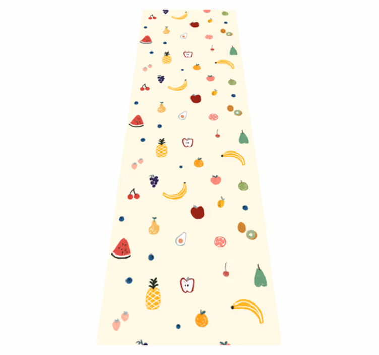 Tapete vinílico quarto padrão de frutas coloridas - TenStickers
