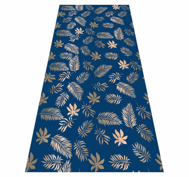 Tapete vinílico quarto com design de flores azuis africanas - TenStickers