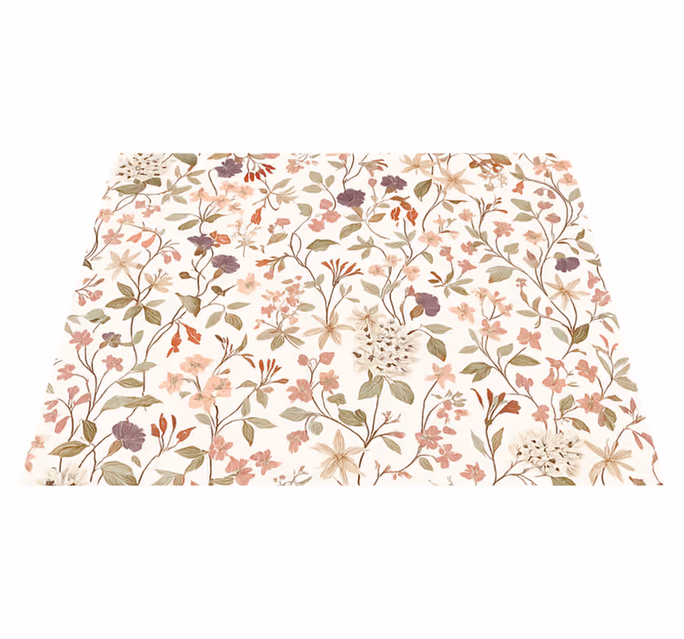 Tapete vinílico quarto com design de flores rosas - TenStickers