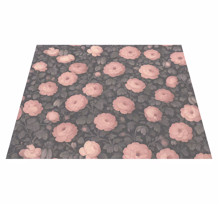 Tapete vinílico quarto estampa floral rosa antigo - TenStickers