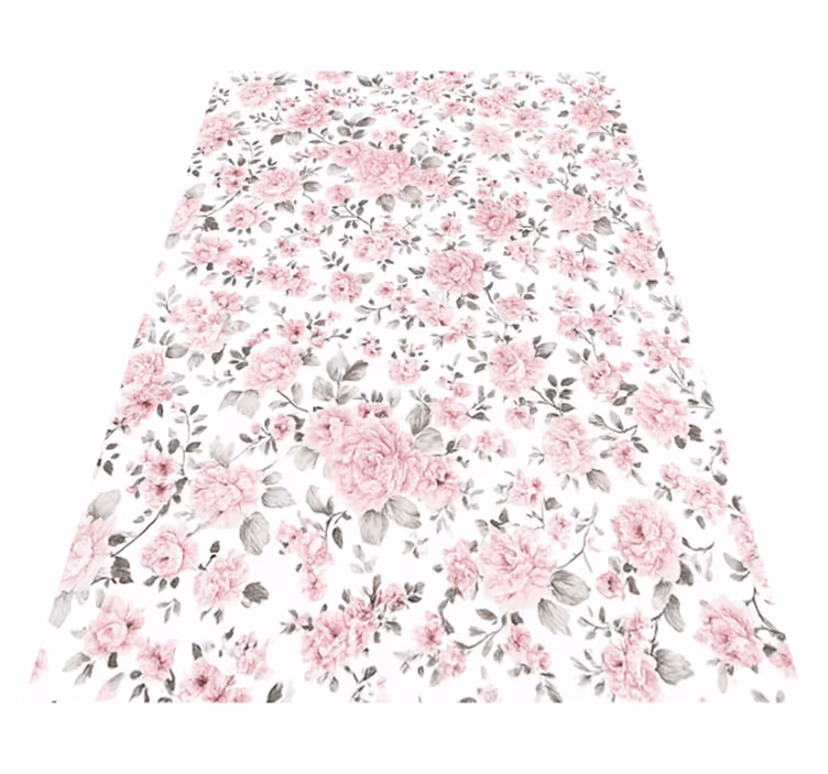Tapete vinílico quarto flores grandes retrô - TenStickers