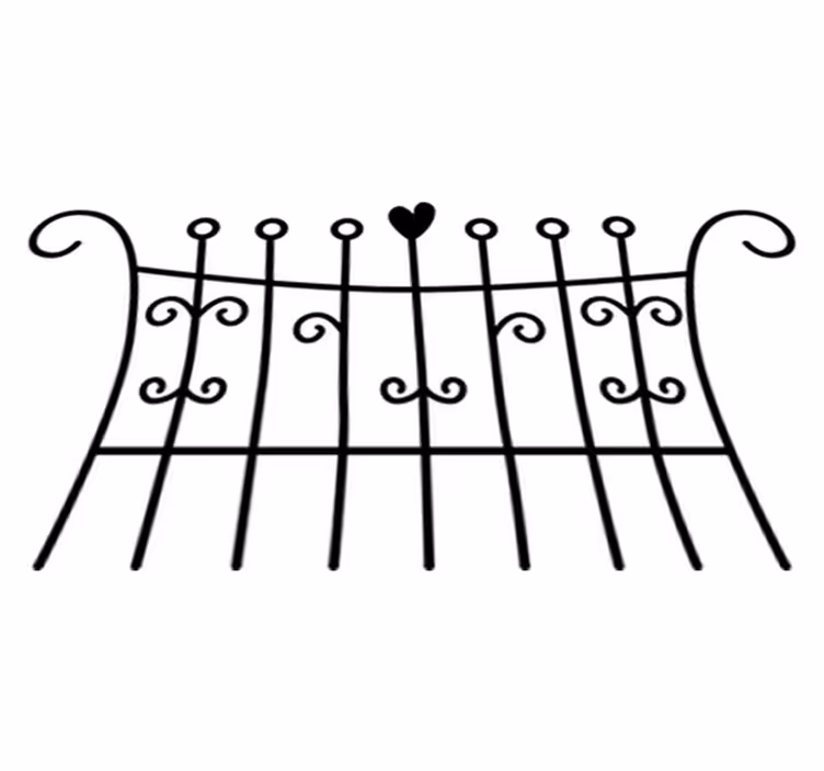 Tapete vinílico quarto cercado de amor - TenStickers