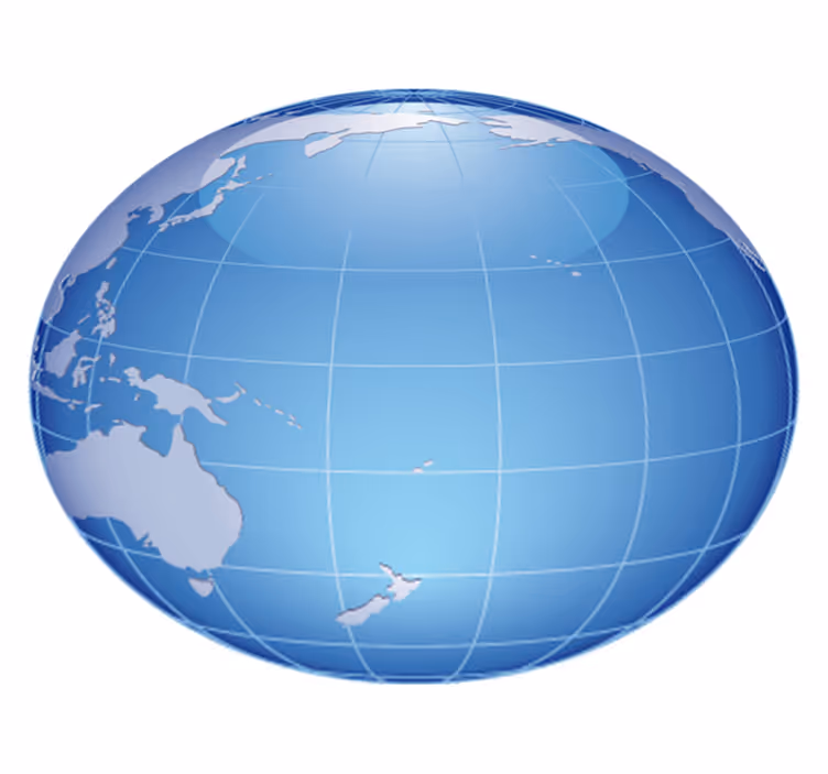 Tapete vinílico quarto azul océano pacífico - TenStickers