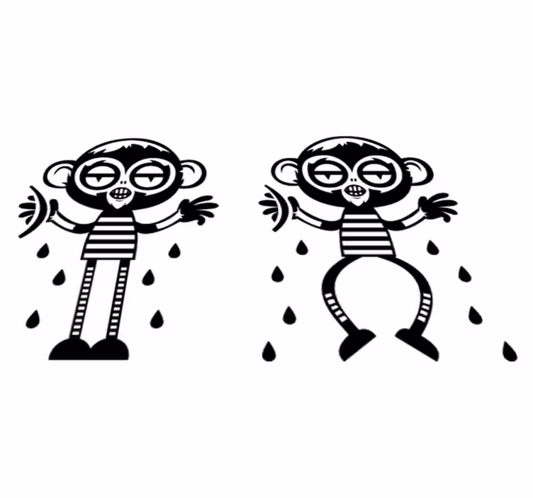 Tapete vinílico quarto casal de macacos - TenStickers