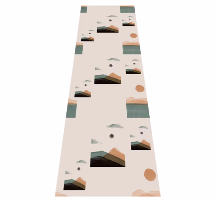 Tapete vinílico para escritório montanhas abstratas - TenStickers
