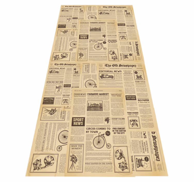 Tapete vinílico para escritório jornal americano vintage - TenStickers