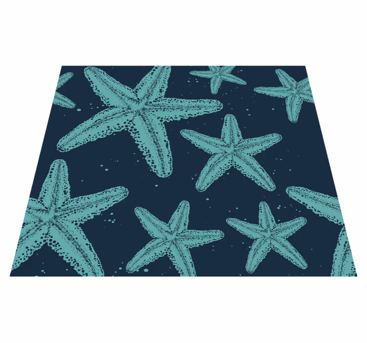 Tapete vinílico quarto estrelas do mar azul - TenStickers