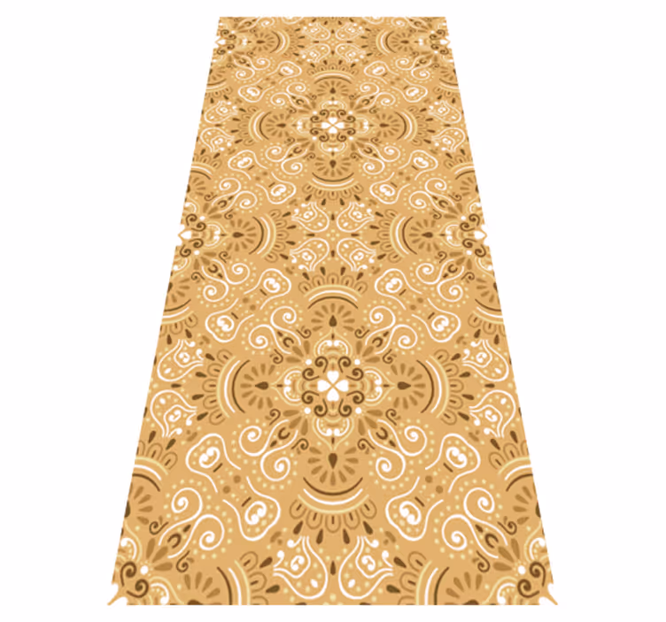 Tapete vinílico quarto padrão ornamental bege vintage - TenStickers