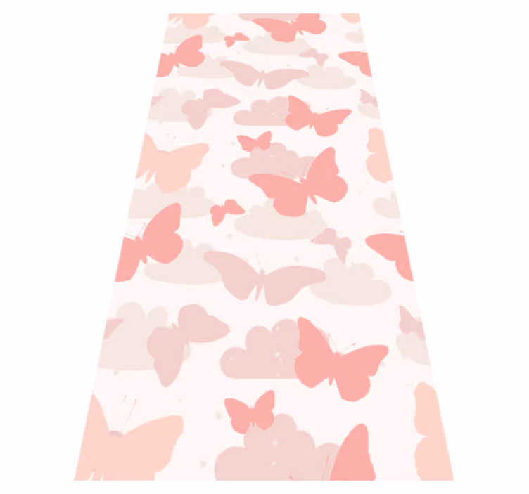 Tapete vinílico quarto com padrão de borboletas em pastel - TenStickers