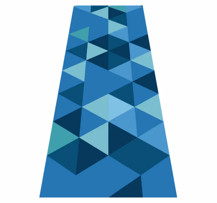 Tapete vinílico quarto quadrados geométricos azuis - TenStickers