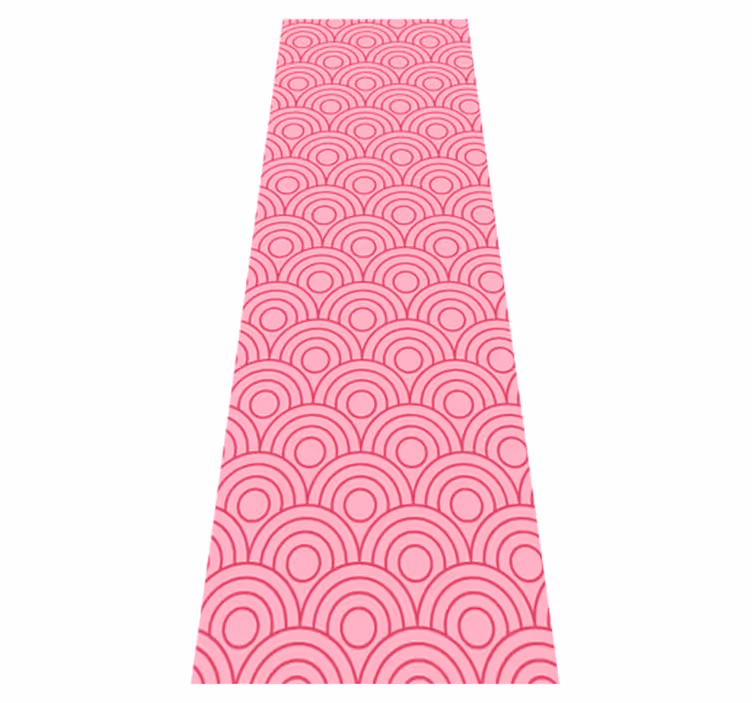 Tapete vinílico quarto em formas rosa claro e escuro - TenStickers