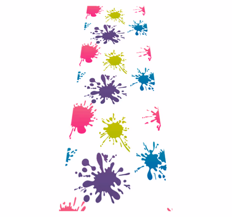 Tapete vinílico quarto explosão de cores - TenStickers