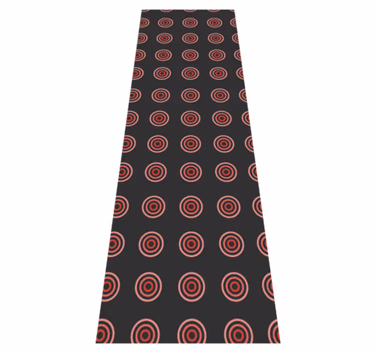 Tapete vinílico quarto padrão geométrico redondo vermelho - TenStickers