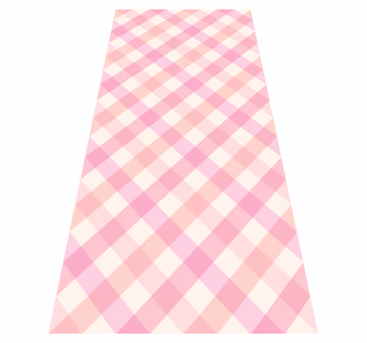 Tapete vinílico quarto padrão xadrez rosa - TenStickers