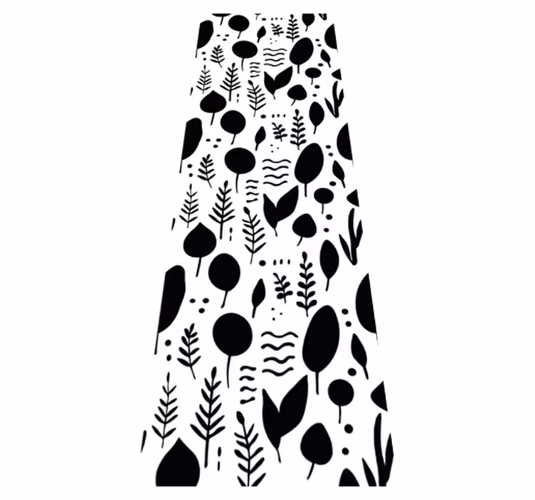 Tapete vinílico quarto imagens da natureza em preto e branco - TenStickers